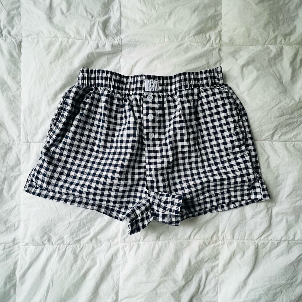 Checkered boxer shorts